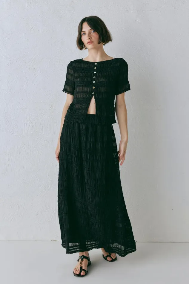 Skirts Women VRG GRL Mia Midi Skirt Black Skirts Women VRG GRL Mia Midi Skirt Black