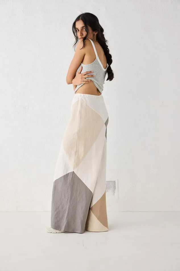 Skirts Women VRG GRL Valencia Bias Cut Linen Maxi Skirt Charcoal Skirts Women VRG GRL Valencia Bias Cut Linen Maxi Skirt Charcoal