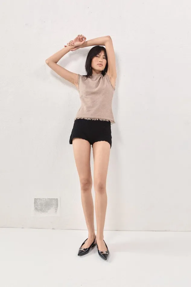 Sleeveless Women VRG GRL Rowe Knit Top Mocha Sleeveless Women VRG GRL Rowe Knit Top Mocha