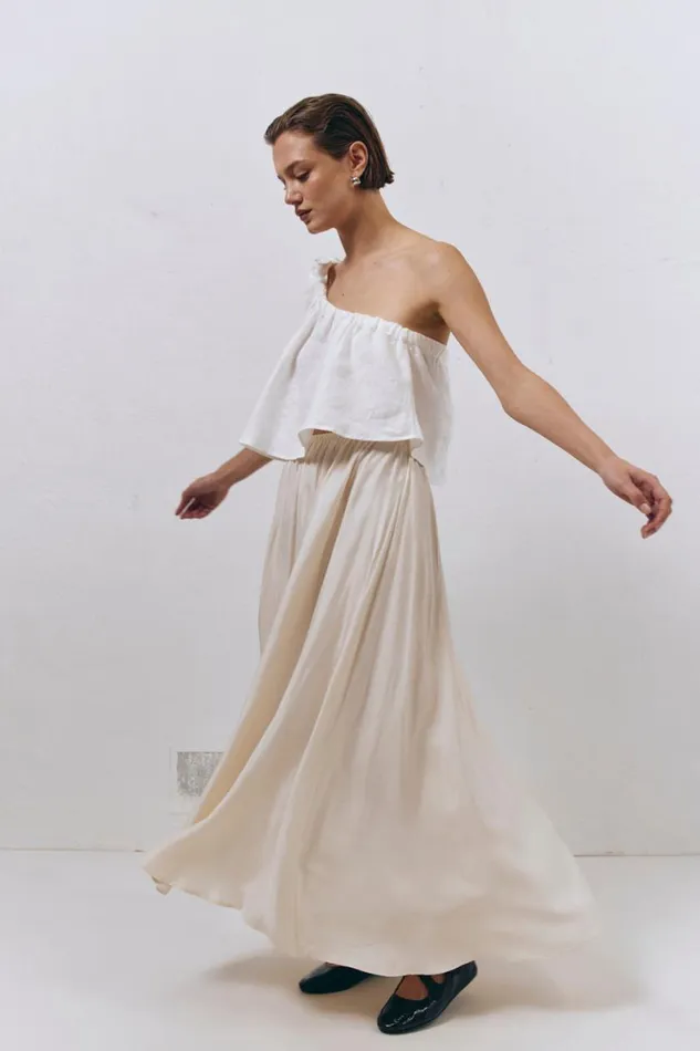 Sleeveless Women VRG GRL Slow Living Linen Top White Sleeveless Women VRG GRL Slow Living Linen Top White