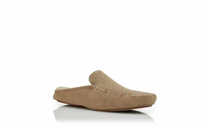 Slippers Men Manolo Blahnik CRAWFORDDark Beige Suede Slippers Slippers Men Manolo Blahnik CRAWFORDDark Beige Suede Slippers