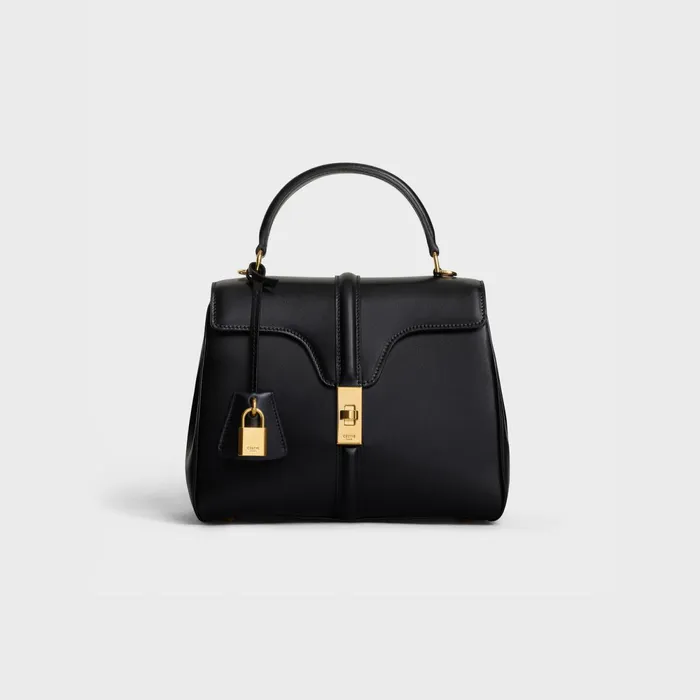 Small 16 Bag In Satinated Calfskin Black Women CELINE 16