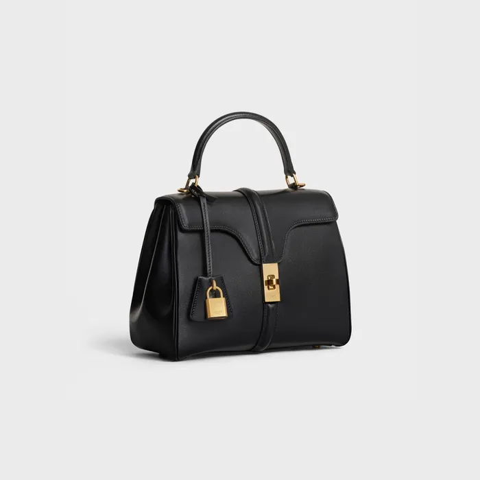 Small 16 Bag In Satinated Calfskin Black Women CELINE 16