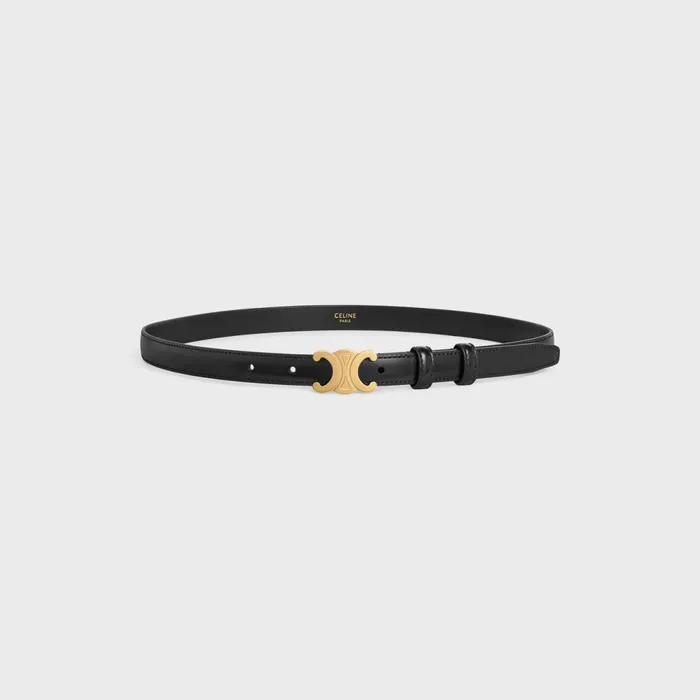 Small Triomphe Belt In Taurillon Leather Black Women CELINE BELTS Small Triomphe Belt In Taurillon Leather Black Women CELINE BELTS