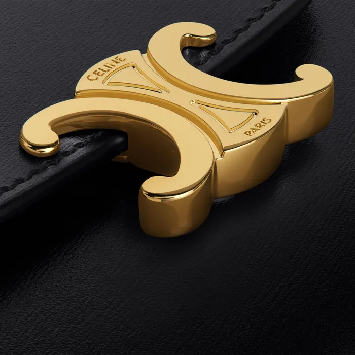 Small Wallet Triomphe In Shiny Calfskin Black Women CELINE WALLETS Small Wallet Triomphe In Shiny Calfskin Black Women CELINE WALLETS