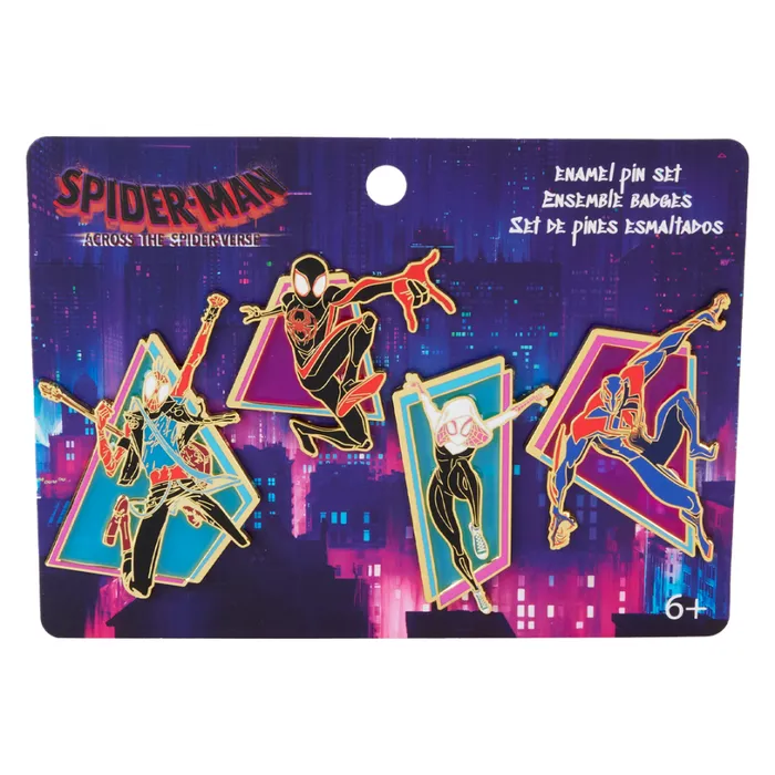 SpiderVerse 4Piece Pin Set Unisex Loungefly Small Accessories
