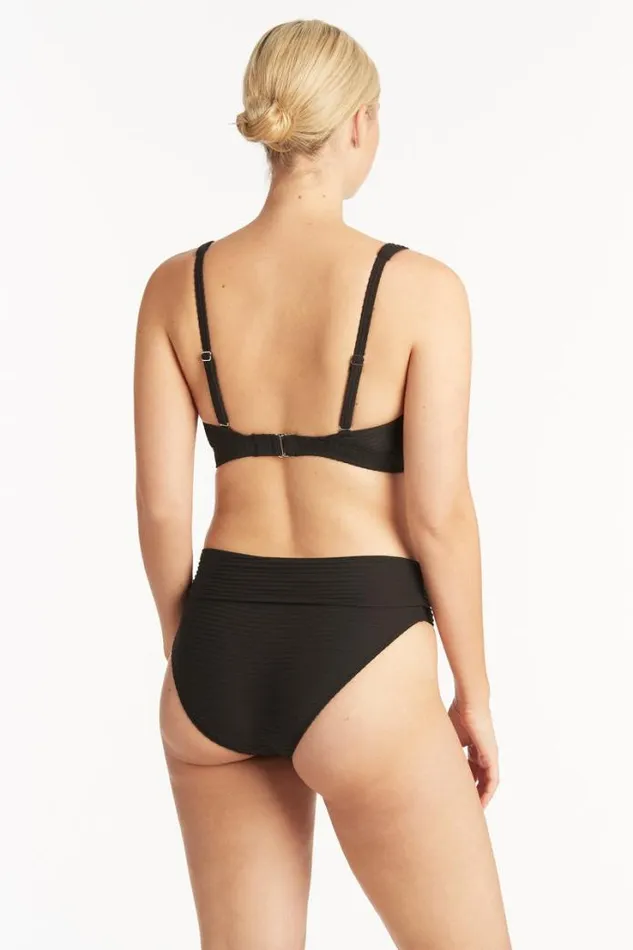 Spinnaker Roll Band Pant Spinnaker Black Women Sea Level Bottoms