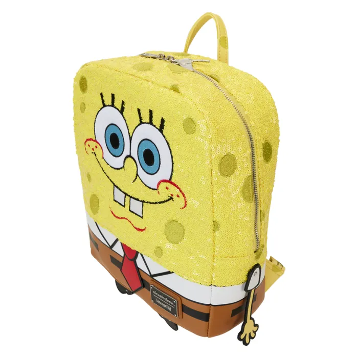 SpongeBob SquarePants Exclusive 25th Anniversary Sequin Cosplay Mini Backpack Unisex Loungefly Backpacks SpongeBob SquarePants Exclusive 25th Anniversary Sequin Cosplay Mini Backpack Unisex Loungefly Backpacks