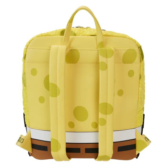 SpongeBob SquarePants Exclusive 25th Anniversary Sequin Cosplay Mini Backpack Unisex Loungefly Backpacks SpongeBob SquarePants Exclusive 25th Anniversary Sequin Cosplay Mini Backpack Unisex Loungefly Backpacks