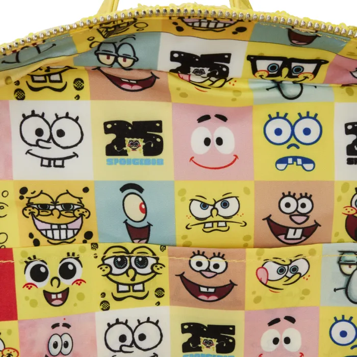 SpongeBob SquarePants Exclusive 25th Anniversary Sequin Cosplay Mini Backpack Unisex Loungefly Backpacks SpongeBob SquarePants Exclusive 25th Anniversary Sequin Cosplay Mini Backpack Unisex Loungefly Backpacks