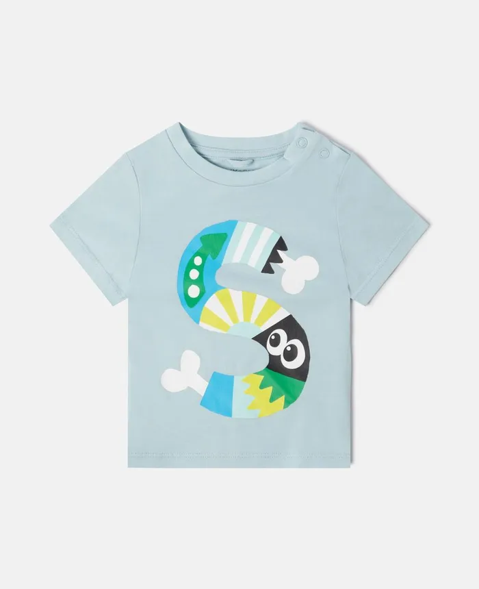 Stella McCartney 039S039 Patchwork Print TShirt Blue Kids Sweatshirt And TShirts Stella McCartney 039S039 Patchwork Print TShirt Blue Kids Sweatshirt And TShirts