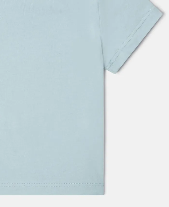 Stella McCartney 039S039 Patchwork Print TShirt Blue Kids Sweatshirt And TShirts Stella McCartney 039S039 Patchwork Print TShirt Blue Kids Sweatshirt And TShirts