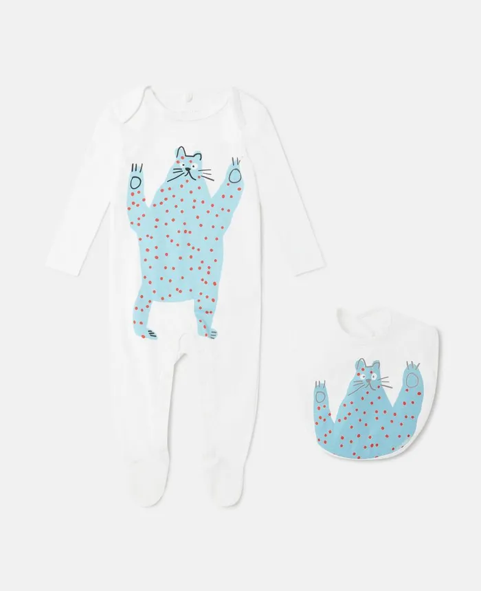 Stella McCartney Animal Doodle Print Babygrow And Bib Set Multicolour Kids Newborn 0 8211 24 Months Stella McCartney Animal Doodle Print Babygrow And Bib Set Multicolour Kids Newborn 0 8211 24 Months