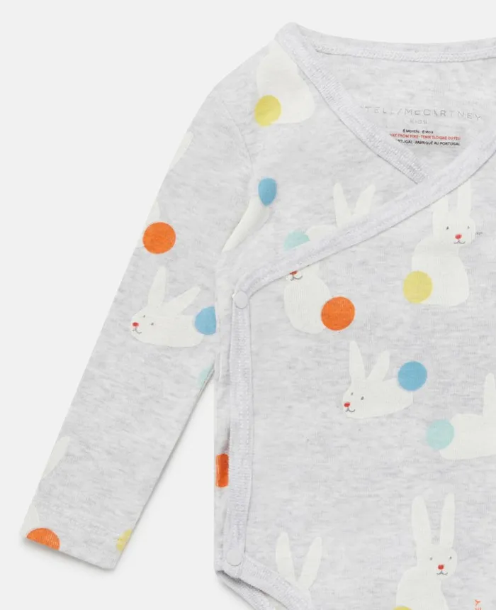 Stella McCartney Bunny Print Bodysuit Set Grey Kids Newborn 0 8211 24 Months Stella McCartney Bunny Print Bodysuit Set Grey Kids Newborn 0 8211 24 Months