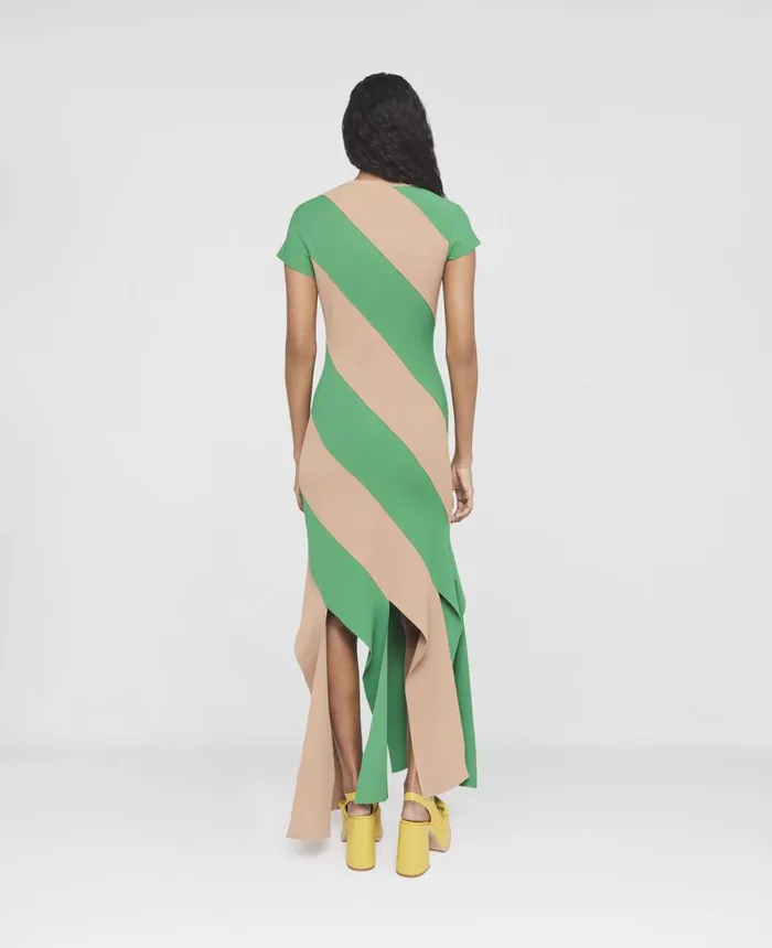 Stella McCartney Compact Knit Midi Dress Multicolour Women Dresses