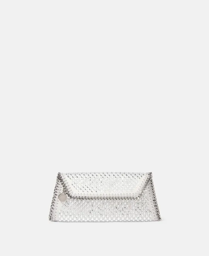 Stella McCartney Falabella Crystal Clutch Silver Women Mini Bags And Clutches Stella McCartney Falabella Crystal Clutch Silver Women Mini Bags And Clutches