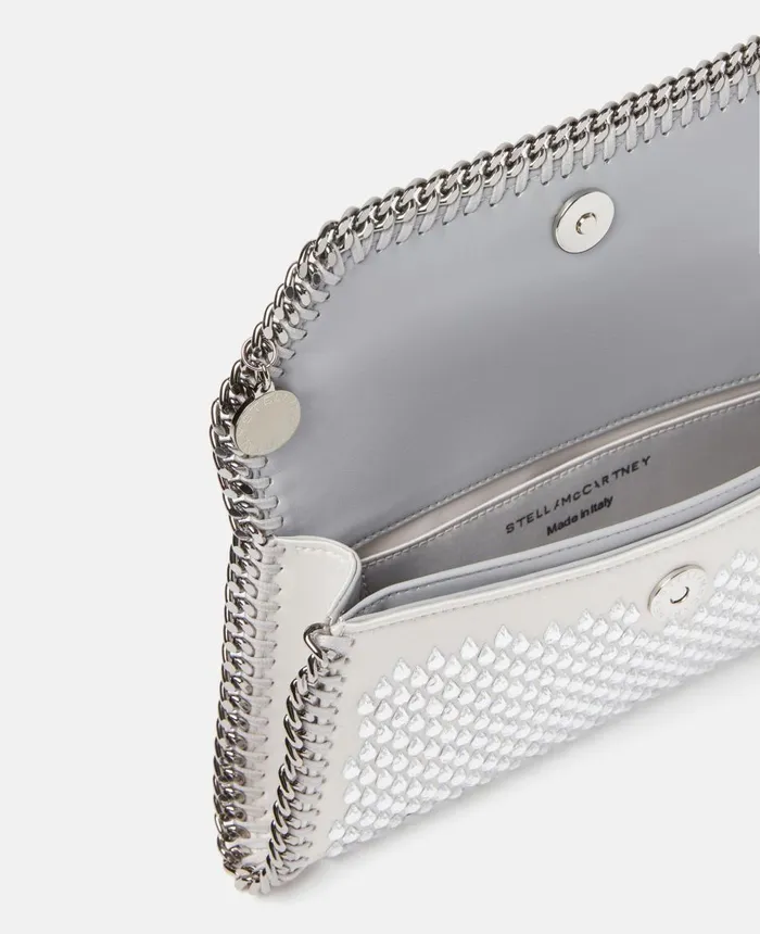 Stella McCartney Falabella Crystal Clutch Silver Women Mini Bags And Clutches Stella McCartney Falabella Crystal Clutch Silver Women Mini Bags And Clutches