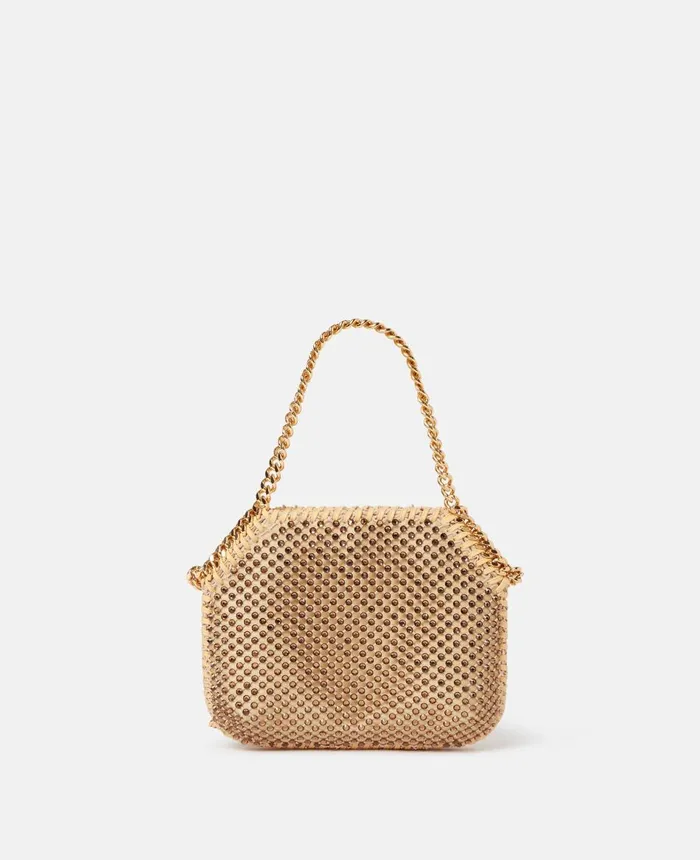 Stella McCartney Falabella Crystal Mesh Mini Tote Bag Fawn Women Mini Bags And Clutches Stella McCartney Falabella Crystal Mesh Mini Tote Bag Fawn Women Mini Bags And Clutches