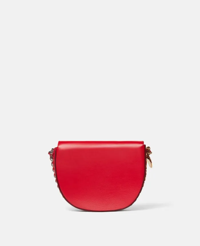 Stella McCartney Frayme Medium Flap Shoulder Bag Bright Red Women Frayme Bag Stella McCartney Frayme Medium Flap Shoulder Bag Bright Red Women Frayme Bag