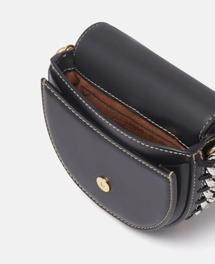 Stella McCartney Frayme Ryder Double Flap Shoulder Bag Black Women Frayme Bag Stella McCartney Frayme Ryder Double Flap Shoulder Bag Black Women Frayme Bag