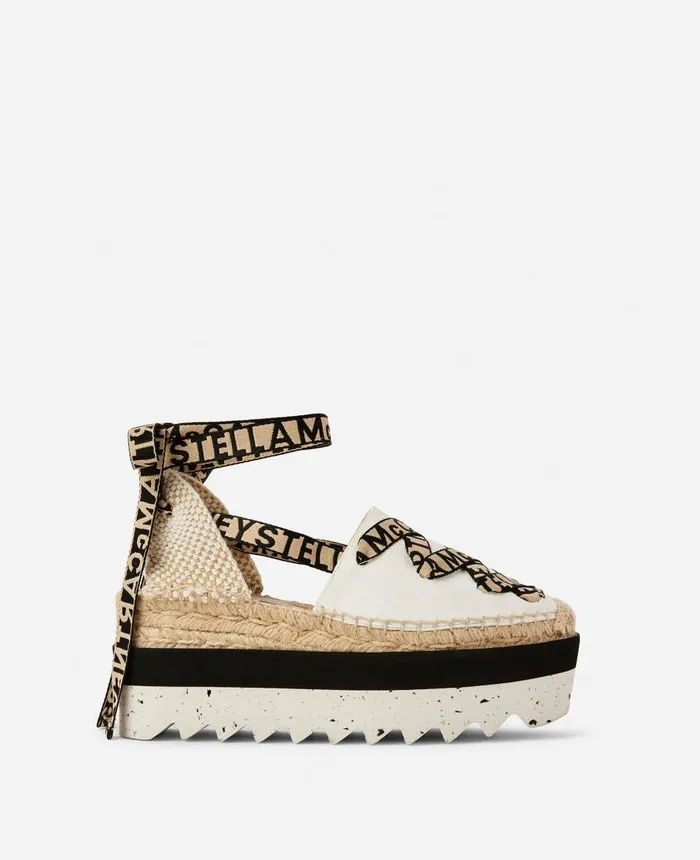 Stella McCartney Gaia Platform Espadrilles White Women Wedges