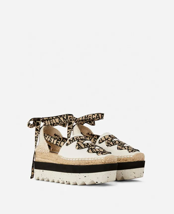Stella McCartney Gaia Platform Espadrilles White Women Wedges