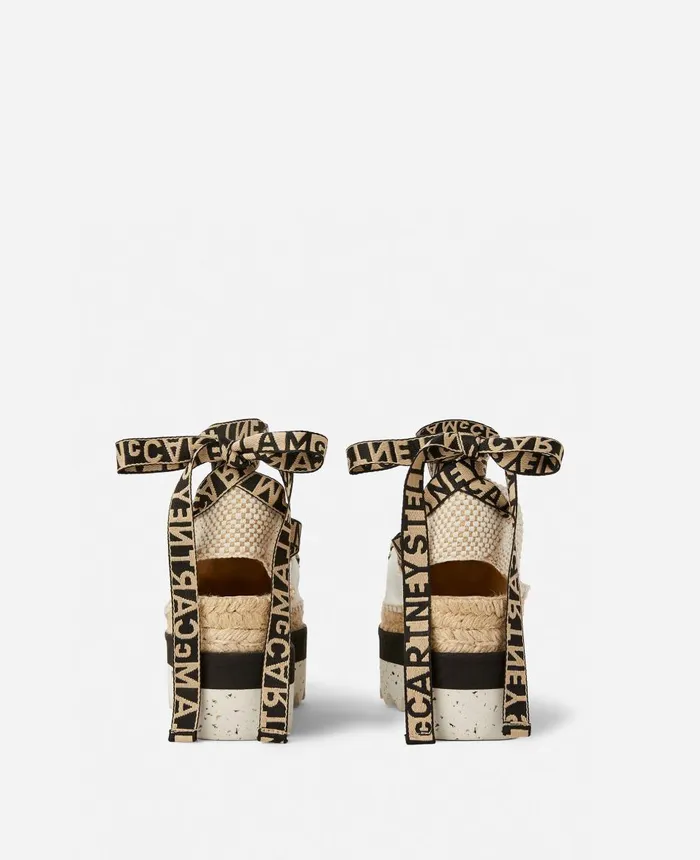Stella McCartney Gaia Platform Espadrilles White Women Wedges