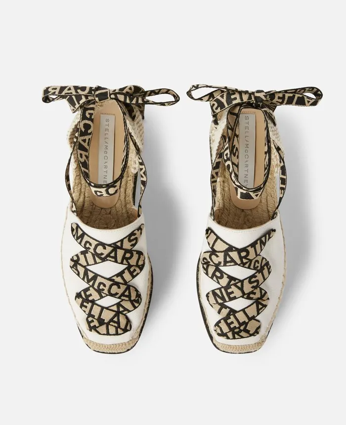 Stella McCartney Gaia Platform Espadrilles White Women Wedges