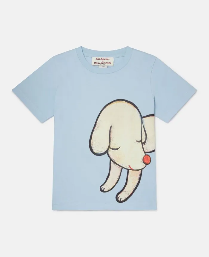 Stella McCartney Lonesome Puppy Motif TShirt Blue Kids TShirts And Tops