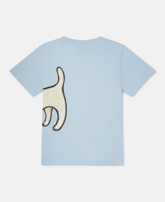 Stella McCartney Lonesome Puppy Motif TShirt Blue Kids TShirts And Tops