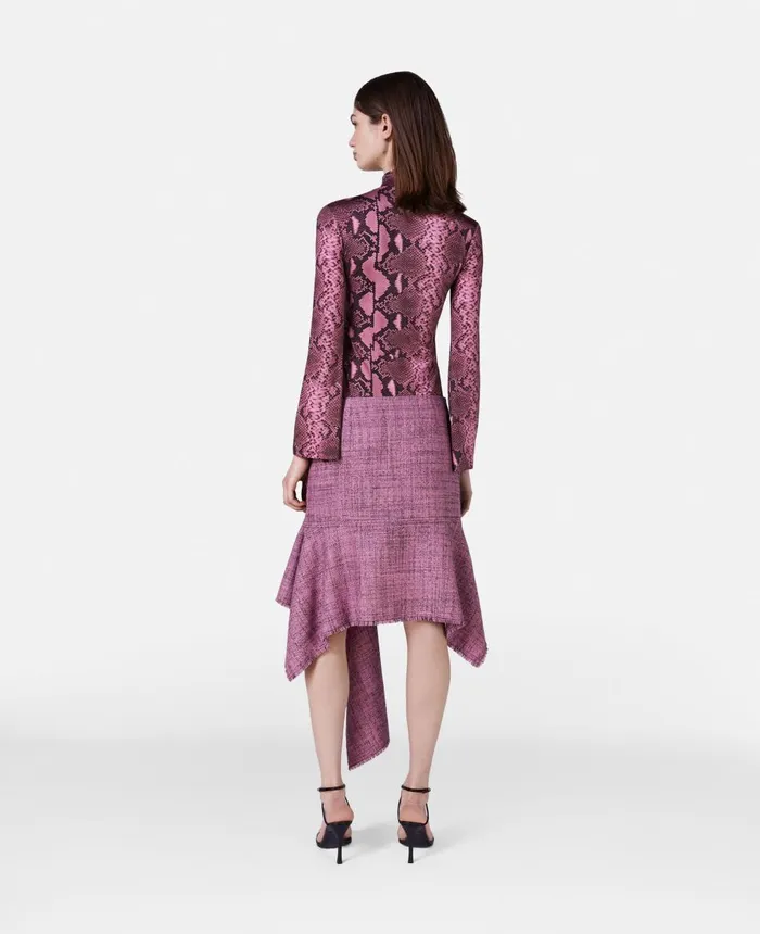 Stella McCartney Python Print Flared Sleeve Top Camellia Women Shirts And Tops Stella McCartney Python Print Flared Sleeve Top Camellia Women Shirts And Tops