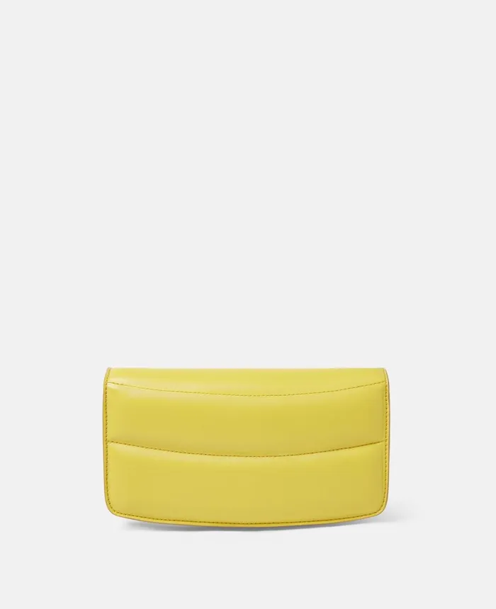 Stella McCartney SWave Padded Wallet On Strap Lime Green Women Mini Bags And Clutches Stella McCartney SWave Padded Wallet On Strap Lime Green Women Mini Bags And Clutches