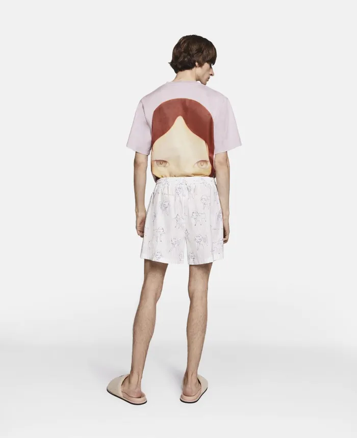 Stella McCartney Sheep Can Never Sleep Print Shorts Multicolour White WomenMen Pants and Shorts Stella McCartney Sheep Can Never Sleep Print Shorts Multicolour White WomenMen Pants and Shorts
