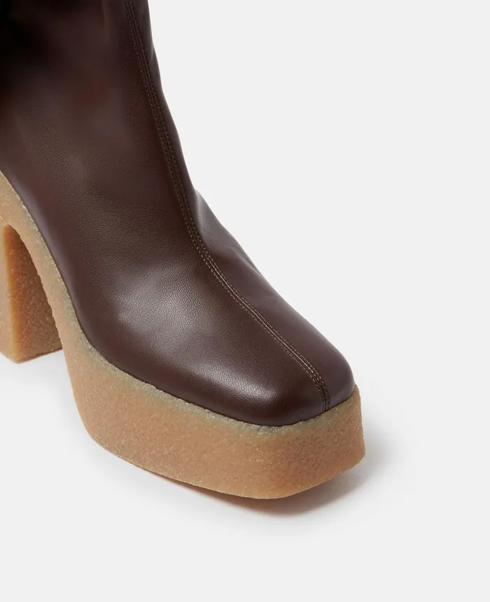 Stella McCartney Skyla Stretch OvertheKnee Boots Chocolate Brown Women Boots Stella McCartney Skyla Stretch OvertheKnee Boots Chocolate Brown Women Boots