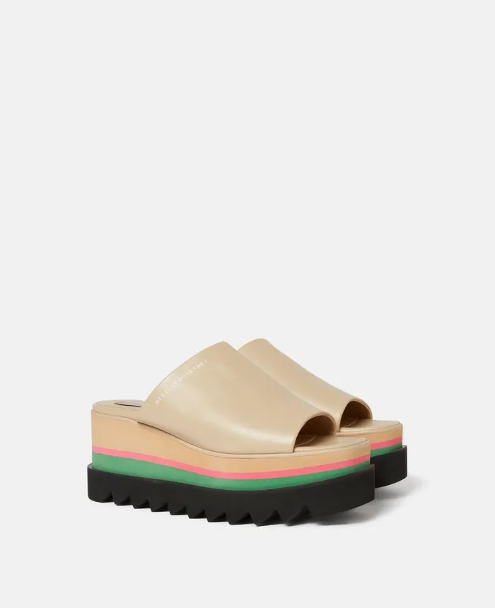Stella McCartney SneakElyse Platform Mules Sand Women Wedges