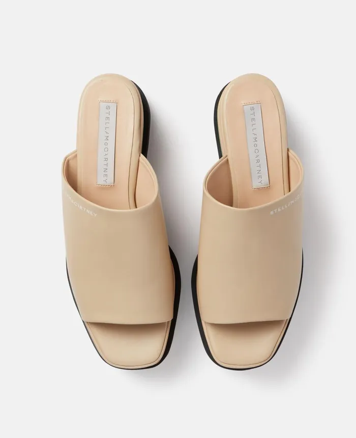 Stella McCartney SneakElyse Platform Mules Sand Women Wedges