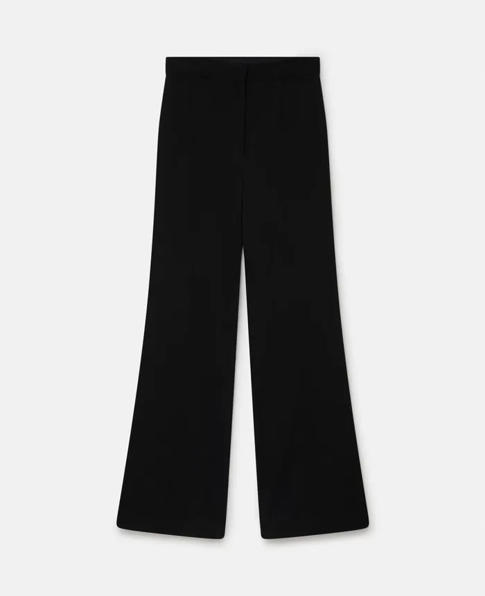 Stella McCartney Stella Iconics Flared Tailored Trousers Black Women Trousers And Shorts Stella McCartney Stella Iconics Flared Tailored Trousers Black Women Trousers And Shorts