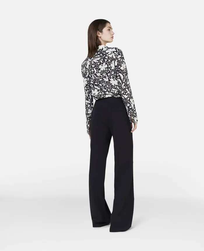Stella McCartney Stella Iconics Flared Tailored Trousers Black Women Trousers And Shorts Stella McCartney Stella Iconics Flared Tailored Trousers Black Women Trousers And Shorts