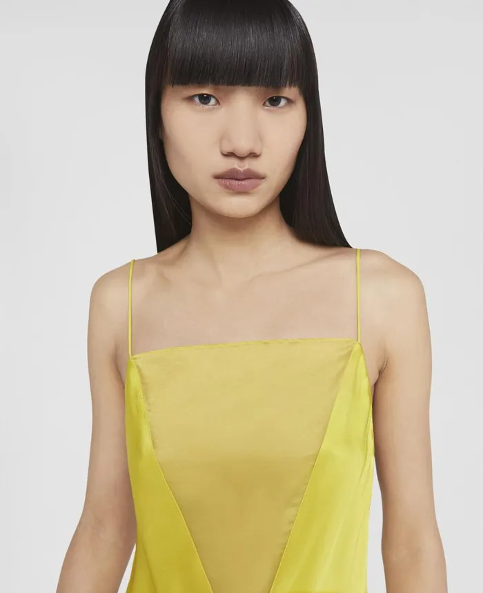 Stella McCartney V Mesh Double Satin Cami Top Lime Green Women Shirts And Tops Stella McCartney V Mesh Double Satin Cami Top Lime Green Women Shirts And Tops