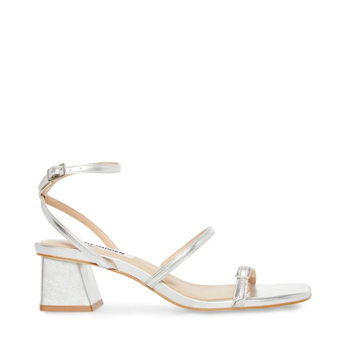 Steve Madden Amalia Silver Womens Heels