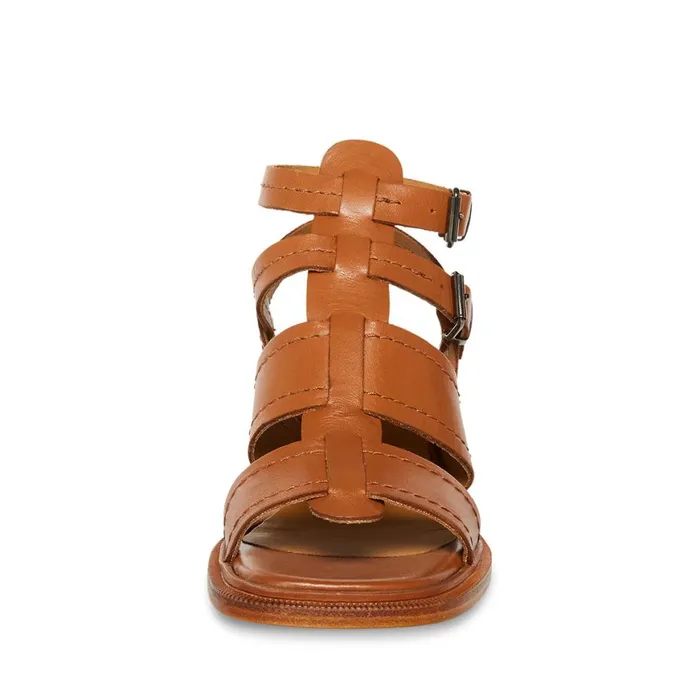 Steve Madden Angelene Tan Leather Womens Sandals