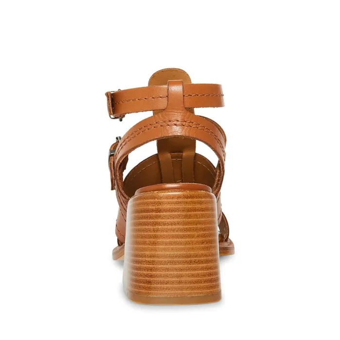 Steve Madden Angelene Tan Leather Womens Sandals