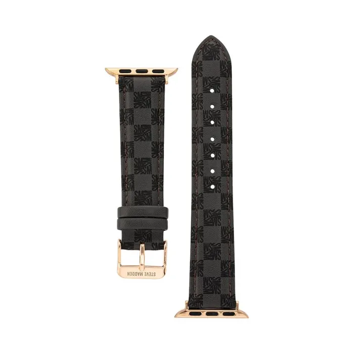 Steve Madden Apple Watch Block Logo Watch Band Grey 3840mm Womens Watches