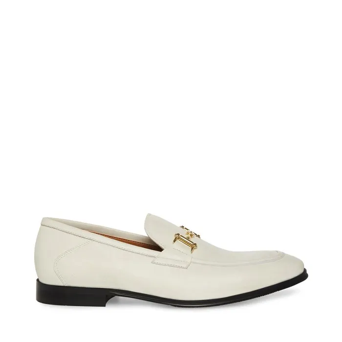 Steve Madden Archee Bone Leather Mens Loafers