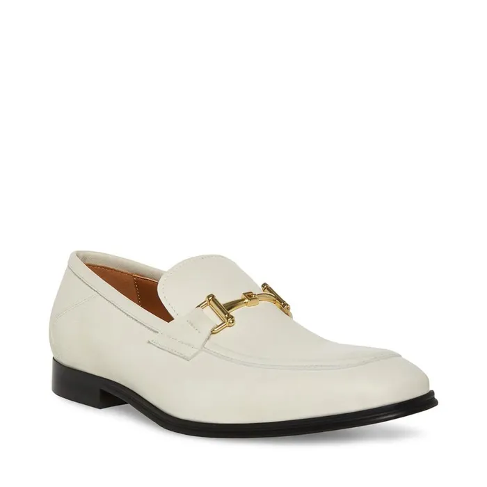 Steve Madden Archee Bone Leather Mens Loafers