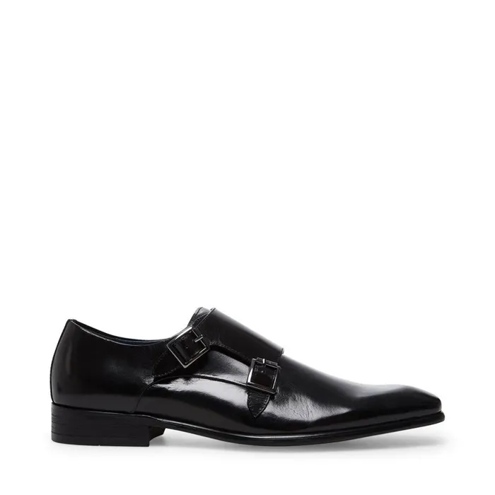Steve Madden Beaumont Black Leather Mens Dress