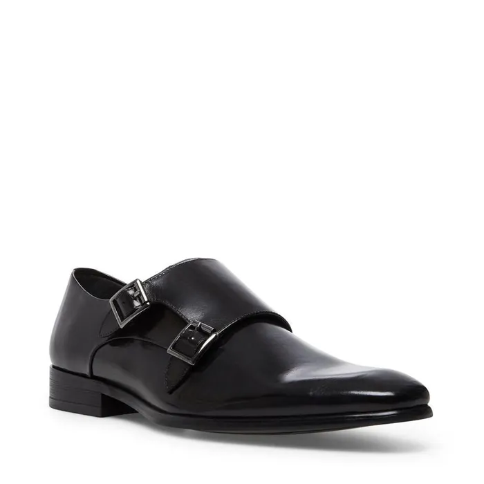 Steve Madden Beaumont Black Leather Mens Dress