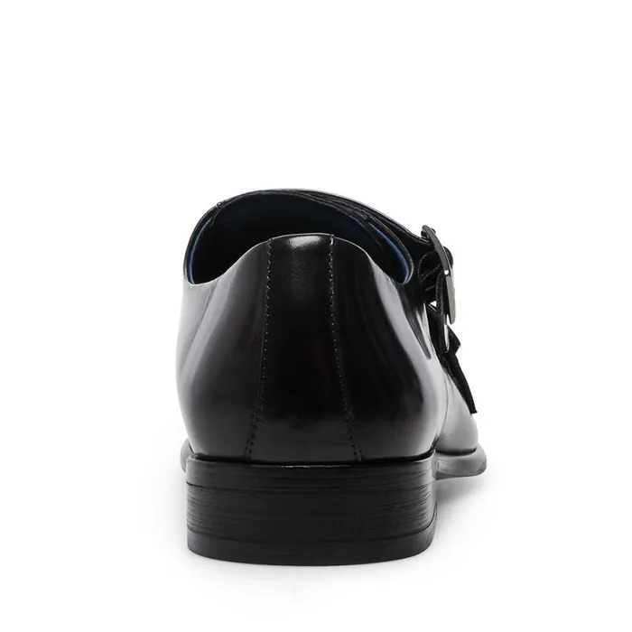 Steve Madden Beaumont Black Leather Mens Dress