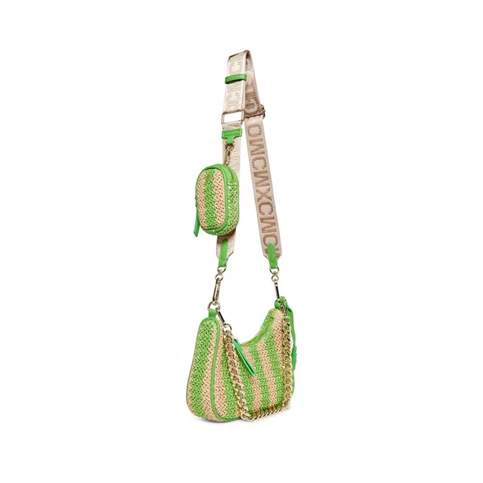 Steve Madden Bvital Raffia Green Womens Crossbody Bags