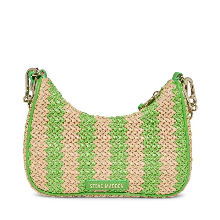 Steve Madden Bvital Raffia Green Womens Crossbody Bags